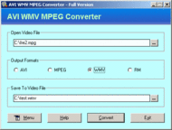 AVI WMV MPEG Converter screenshot